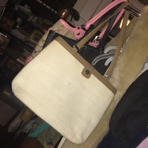 Tweed Cream Fossil Purse